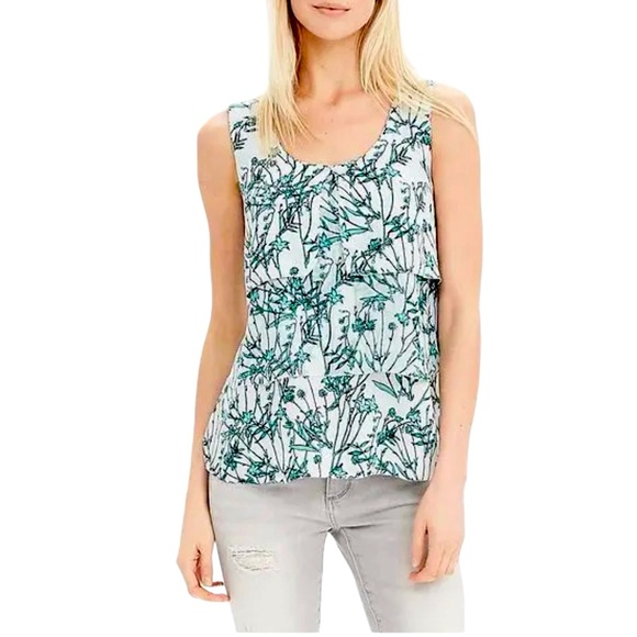 Banana Republic Tops - ***FINAL PRICE*** BANANA REPUBLIC Tiered Sleeveless Top Aqua XL